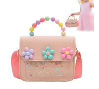 Little Girls Purse, Mini Princess Handbag, 5.12x2.17in Cute Flower Clutch, Adjustable Shoulder Strap, Lightweight Compact Design for Baby, Preschoolers, Teens, Daughter, Children, Daily Outings