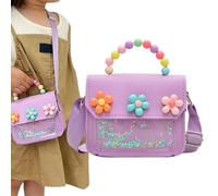 Little Girls Purse, Mini Princess Handbag, 5.12x2.17in Cute Flower Clutch, Adjustable Shoulder Strap, Lightweight Compact Design for Baby, Preschoolers, Teens, Daughter, Children, Daily Outings