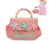Little Girls Purse, Mini Princess Handbag, 5.12x2.17in Cute Flower Clutch, Adjustable Shoulder Strap, Lightweight Compact Design for Baby, Preschoolers, Teens, Daughter, Children, Daily Outings