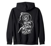 Little Girls With Dreams Diventano Donne Con Visione Felpa con Cappuccio