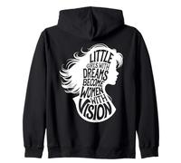 Little Girls With Dreams Femminismo Felpa con Cappuccio