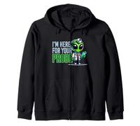 Little Green Alien Doctor Sono qui per la tua sonda divertente Felpa con Cappuccio