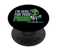 Little Green Alien Doctor Sono qui per la tua sonda divertente PopSockets PopGrip Adesivo