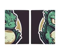 Little Green Dragon's Egg - Porta passaporto da viaggio con scomparti per carte di credito e carta d'imbarco, porta passaporti, carte di credito