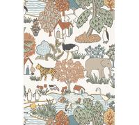 Little Greene Carta da parati Animal Kingdom - Pea