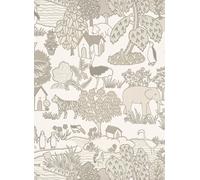 Little Greene Carta da parati Animal Kingdom - Portland Stone