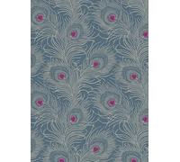 Little Greene Carta da parati Carlton House Terrace - Blue Plume