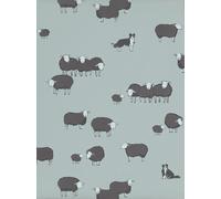 Little Greene Carta da parati Nip & Lassie - Celestial Blue