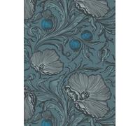 Little Greene Carta da parati Poppy Trail - Air Force Blue