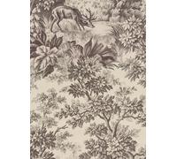 Little Greene Carta da parati Stag Toile - Chocolat