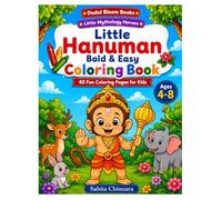 Little Hanuman Bold and Easy Colouring Book: 40 Fun Coloring Pages for Kids Ages 4-8 | Cute Little Hanuman Adventures with Thick Bold Lines