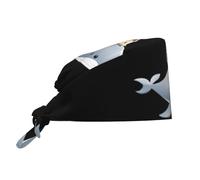 Little Hedgehog On The Back of A Whale Donna Uomo Bandana Regolabile Cappello da Cuoco Riutilizzabile Cuffie da Doccia per Ristorante Cucinare caffè