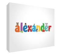 Little Helper ALEXANDER-A6BLK-15DE - Decorazione per neonato, con brillantini, 10,5 x 15 x 2 cm, misura media
