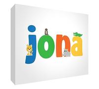 Little Helper JONA-A5BLK-15DE - Toppe per neonato, con diamanti lucidi, personalizzabili con nome di ragazzo Jona, misura grande, 15 x 21 x 2 cm