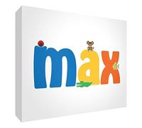 Little Helper MAX-A6BLK-15DE - Soprammobile a forma di diamante lucido, personalizzabile, con nome di ragazzo, misura media, 10,5 x 15 x 2 cm