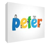 Little Helper PETER-A6BLK-15DE - Toppe per neonato, con diamante lucido, personalizzabili con nome di ragazzo, Peter, medio, 10,5 x 15 x 2 cm