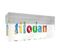 Little Helper Souvenir decorativo in acrilico trasparente lucido come Diamante Stile Illustrativo colorato con il nome di Giovane Ragazzo Titouan 5 x 21 x 2 cm grande