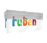 Little Helper Souvenir decorativo in acrilico trasparente lucido come Diamante Stile Illustrativo colorato con il nome di Giovane Ragazzo Ruben 5 x 21 x 2 cm grande