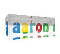 Little Helper Souvenir decorativo in acrilico trasparente lucido come Diamante Stile Illustrativo colorato con il nome di Giovane Ragazzo Aaron 5 x 21 x 2 cm grande