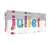 Little Helper Souvenir decorativo in acrilico trasparente lucido come Diamante Stile Illustrativo colorato con il nome di Giovane Ragazza Juliet 5 x 15 x 2 cm piccolo