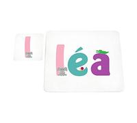 Little Helper Tovaglietta con Coaster stile illustrativo colorato con il nome di Giovane Ragazza léa