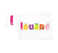 Little Helper Tovaglietta con Coaster stile illustrativo colorato con il nome di Giovane Ragazza Louane