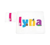 Little Helper Tovaglietta con Coaster stile illustrativo colorato con il nome di Giovane Ragazza Lyna
