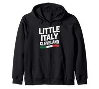Little Italy Cleveland Ohio - Bandiera Italiana per immigrati Felpa con Cappuccio
