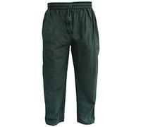 Little Kathmandu, pantaloni cargo da uomo, in cotone e canapa, stile casual Green XL