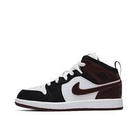 Little Kids Jordan 1 Mid Preschool, Bianco/Nero/Pony scuro, 13.5 Little Kid