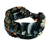 Little Kittens - Fasce larghe per capelli da donna, con scritta "Walk between Flowers and Butterflies Walk between Flowers and Butterflies Wing", per yoga e allenamento, fasce elastiche per capelli