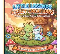 Little Legends & Cozy Creatures: A Cute Fantasy Animal Coloring Book: Adorable & Easy-to-Color Scenes Featuring Dragons, Unicorns, and Magical Friends in Whimsical Worlds.