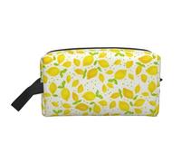 Little Lemons, organizer per cosmetici di grande capacità, borsa da viaggio per il trucco da donna