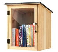 Little Library Box Outdoor Libreria impermeabile in legno per fai da te, comunità e divisione scolastica, scambio di libri di quartiere resistente alle intemperie, per letteratura, riviste e giornali