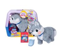 Little Live Pets Ouchies Aspen - Esclusivo cucciolo husky interattivo con 50+ suoni e reazioni, incluso kit veterinario e custodia per il trasporto, dai 4 anni in su