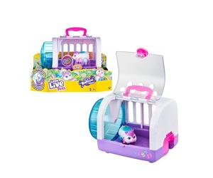 Little Live Pets - Lil Hamster with Cage, Interactive Pet with Sounds and Movement, Has a Running Wheel, The Animal Arrives in a Random Color, Boys and Girls +5 Years Old