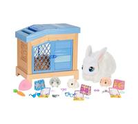 Little Live Pets Mama Surprise - Bunny Feed & Nurture Mama Mama Magically Has 3 Babies! Interactive Mama Bunny and Hutch Playset 20+ Suoni e reazioni Vestire i bambini con accessori per bambini dai 4