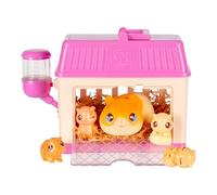MR BEAST LAB Little Live Pets - Mama Surprise Minis Hamster, prenditi cura della tua mamma di criceto o coniglietto nella sua stalla e accoglienti 2, 3 o 4 mini bambini