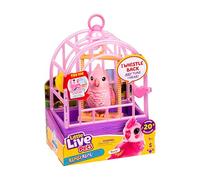 Little Live Pets My Really Real - Giocattolo parlante per uccelli e gabbia, Rosie, giocattolo interattivo ripetuto vocale, oltre 20 suoni e reazioni, giocattoli parlanti per bambini dai 5 ai 7 anni
