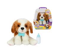 Little Live Pets - My Really Real Puppy, Pet Toy, 50 Suoni e Reazioni, Cucciolo con pelliccia morbida e occhi chiusi, trasportino e biberon inclusi, +4 anni, famoso (LP800000)