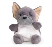 Little Living Nature Snugglies Bulldog Francese Grigio Peluche - Giocattolo di Stoffa per Bambini, Giocattolo Cane Morbido e Coccoloso