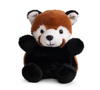 LITTLE Living Nature Snugglies Panda Rosso Peluche - Collezione Animali Safari per Bambini, Giocattolo Morbido e Coccoloso