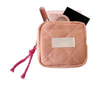 Little Makeup Bag | Girl Portable Lipstick Storage Bags - Square Checkered Zipper Pouch Coin Purse Makeup Earphone Bag Coin Purse for Women