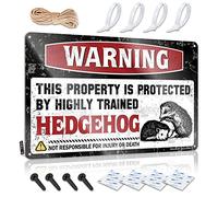 Little Man Cave Sign Warning This Property Is Protected By A Highly Trained Hedgehog Sign Man Cave Signs and Decor Funny House Sign (30 x 40 cm)