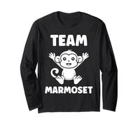 Little Marmosets Monkey Animals Funny Team Marmoset Maglia a Manica