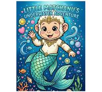 Little Matchanu's Underwater Adventure: A Fun, Single-Sided Coloring Book for Kids Adventure underwater with mongkey-fish (8.5" x 11")
