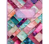 LITTLE MERMAID Radiant in Rainbow *COMPOSITION NOTEBOOK JOURNAL DIARY ART SKETCH BOOK Pink Opal Aquamarine Amethyst Garnet Rose Quartz Jewelry Stained Glass Art Design Princess Girl Teen Woman Basket Stocking Stuffer GIFT: LINED*OFFICE SUPPLY*Home School