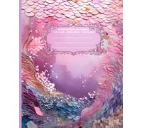 LITTLE MERMAID Radiant in Rainbow *COMPOSITION NOTEBOOK JOURNAL DIARY ART SKETCH BOOK Princess Girl Teen GIFT: WIDE RULE LINED PAPER֍SCHOOL OFFICE ... High School College Ivy League University