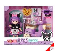 Little Mimi X Sanrio Personaggi KUROMI Pizzeria Pizza Parlor Figure Doll 2024