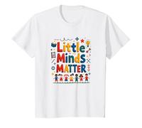 Little Minds Matter - Regalo di apprezzamento per Insegnanti di Asilo Nido Maglietta, Bambini, Bianco, 8 Anni